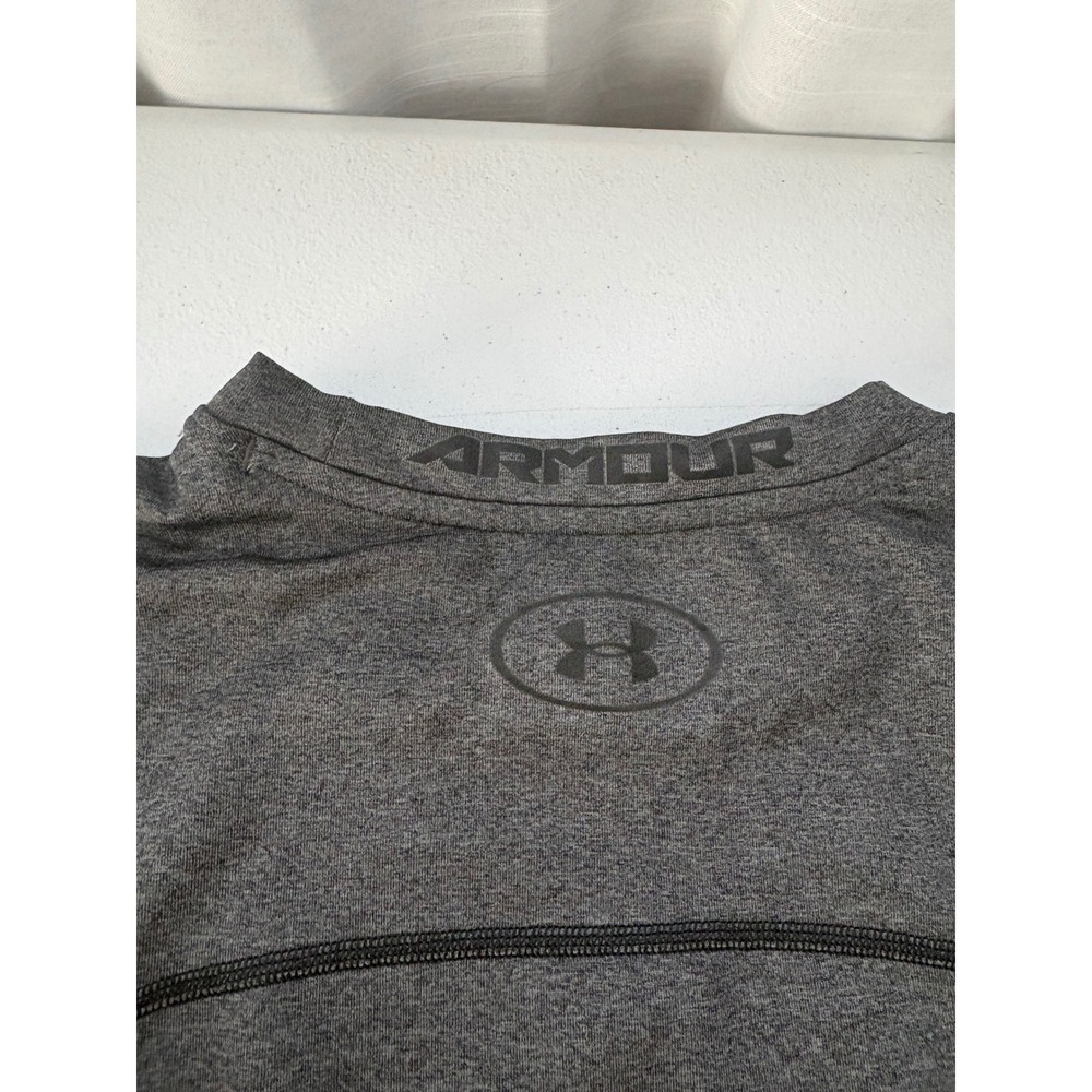Under Armour ColdGear Compression Shirt Mens XL Gray Long Sleeve Mock Neck Top - Picture 5 of 5
